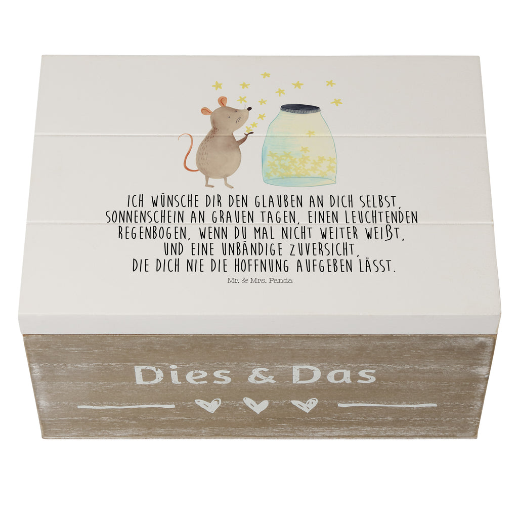 Holzkiste Maus Sterne Holzkiste, Kiste, Schatzkiste, Truhe, Schatulle, XXL, Erinnerungsbox, Erinnerungskiste, Dekokiste, Aufbewahrungsbox, Tiermotive, Gute Laune, lustige Sprüche, Tiere, Maus, Sterne, Wunsch, Kind, Taufe, Taufgeschenk, Geburt, Schwangerschaft, erstes Kind, Kindergeburtstag, Geburtstag, Hoffnung, Träume