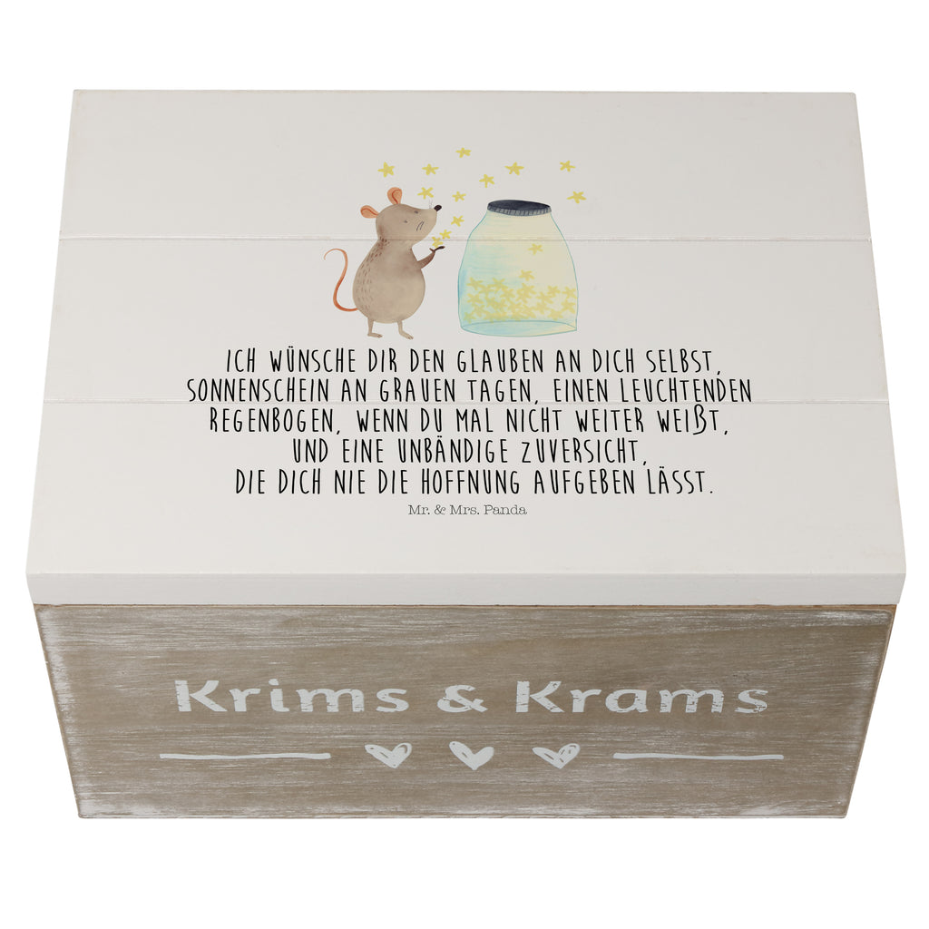 Holzkiste Maus Sterne Holzkiste, Kiste, Schatzkiste, Truhe, Schatulle, XXL, Erinnerungsbox, Erinnerungskiste, Dekokiste, Aufbewahrungsbox, Tiermotive, Gute Laune, lustige Sprüche, Tiere, Maus, Sterne, Wunsch, Kind, Taufe, Taufgeschenk, Geburt, Schwangerschaft, erstes Kind, Kindergeburtstag, Geburtstag, Hoffnung, Träume