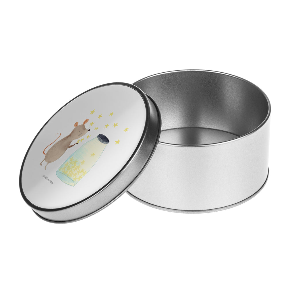 Blechdose rund Maus Sterne Metalldose, Keksdose, Dose, Vorratsdose, Geschenkbox, Tiermotive, Gute Laune, lustige Sprüche, Tiere, Maus, Sterne, Wunsch, Kind, Taufe, Taufgeschenk, Geburt, Schwangerschaft, erstes Kind, Kindergeburtstag, Geburtstag, Hoffnung, Träume