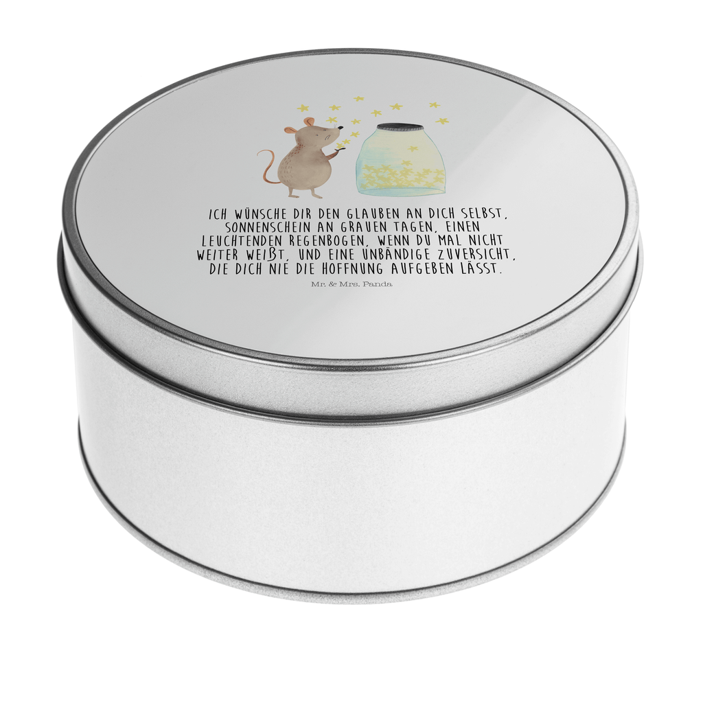 Blechdose rund Maus Sterne Metalldose, Keksdose, Dose, Vorratsdose, Geschenkbox, Tiermotive, Gute Laune, lustige Sprüche, Tiere, Maus, Sterne, Wunsch, Kind, Taufe, Taufgeschenk, Geburt, Schwangerschaft, erstes Kind, Kindergeburtstag, Geburtstag, Hoffnung, Träume