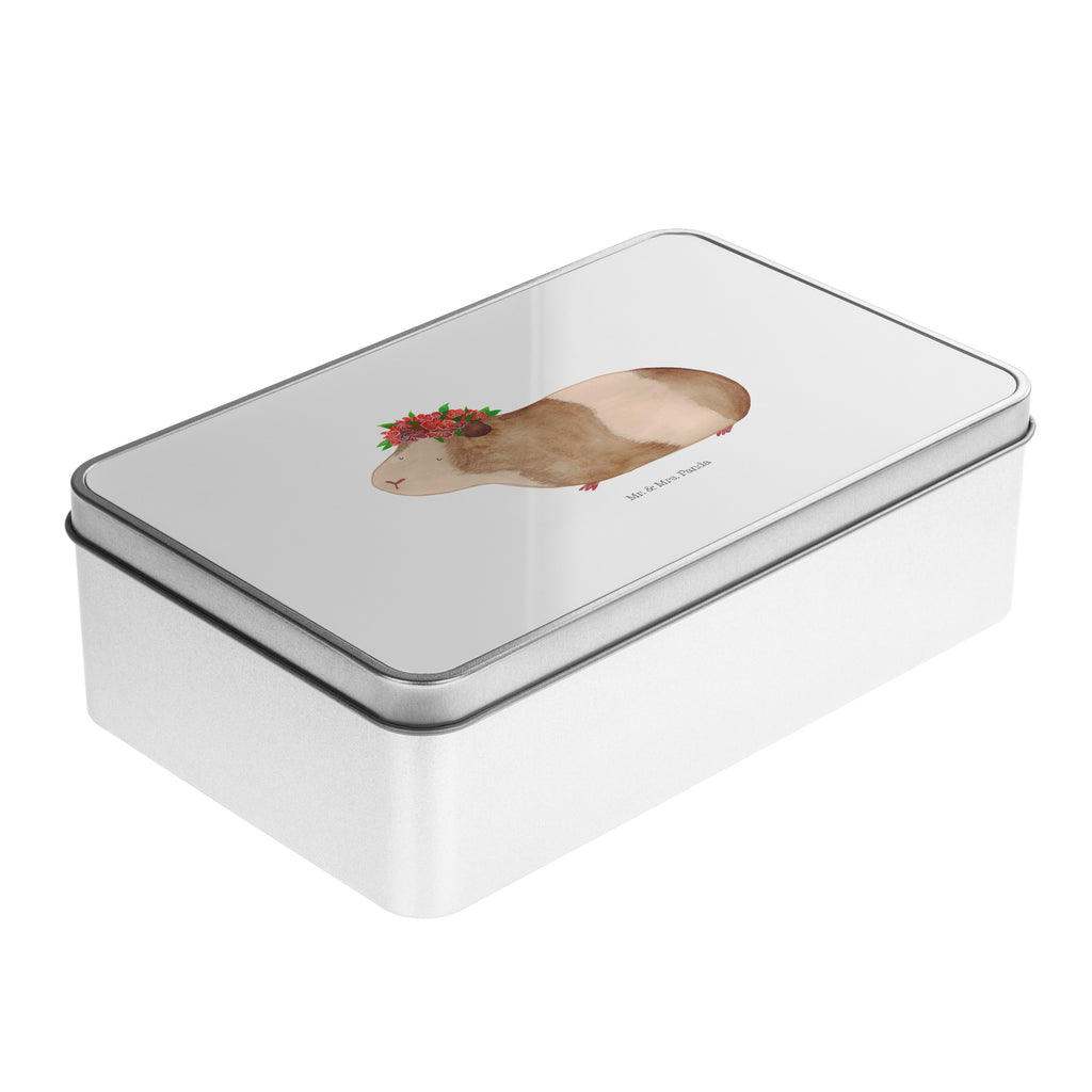 Metalldose rechteckig Meerschweinchen weise Blechdose, Metalldose, Blechbox, Container, Keksdose, Vorratsdose, Vorratsbox, Döschen, Versperbox, Vesperdose, Aufbewahrungsdose, Aufbewahrungsbox, Aluminiumdose, Dose, Tiermotive, Gute Laune, lustige Sprüche, Tiere, Meerschweinchen, Meerie, Meeries, Wunder, Blumenkind, Realität, Spruch, Weisheit, Motivation, Wunderland
