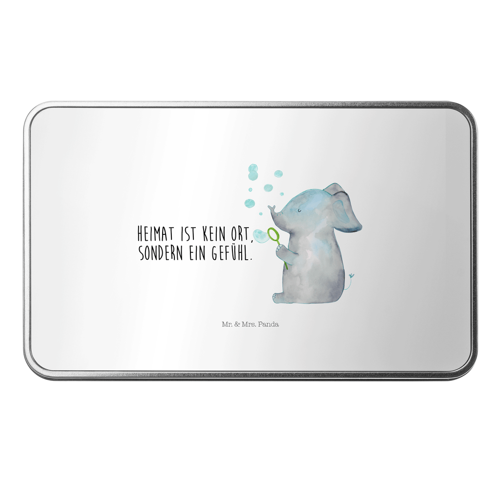 Metalldose rechteckig Elefant Seifenblasen Blechdose, Metalldose, Blechbox, Container, Keksdose, Vorratsdose, Vorratsbox, Döschen, Versperbox, Vesperdose, Aufbewahrungsdose, Aufbewahrungsbox, Aluminiumdose, Dose, Tiermotive, Gute Laune, lustige Sprüche, Tiere, Elefant, Elefanten, Dickhäter, Rüsseltier, Seifenblasen, Liebe, Heimat, Gefühl. Daheim, Liebesbeweis, Liebesspruch