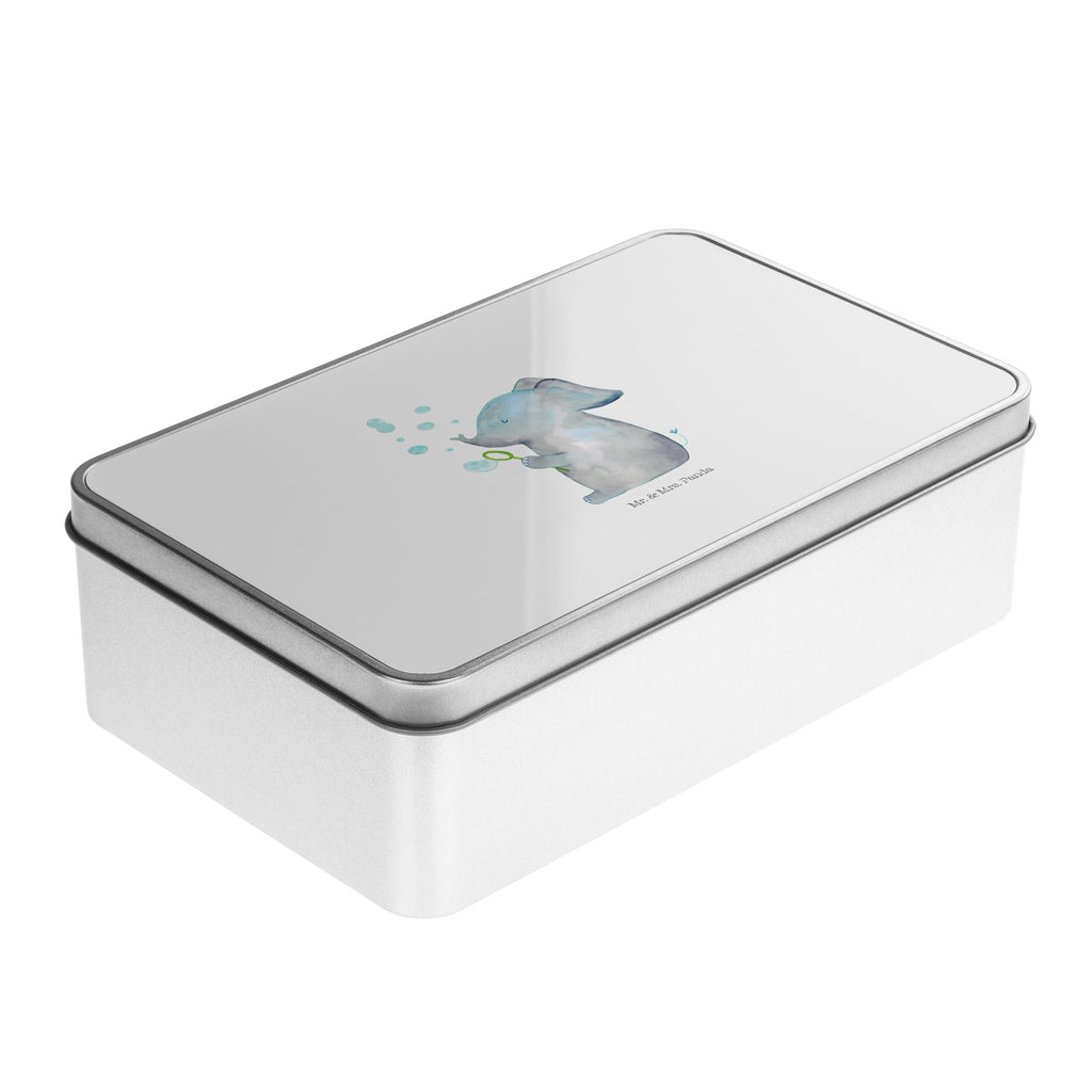 Metalldose rechteckig Elefant Seifenblasen Blechdose, Metalldose, Blechbox, Container, Keksdose, Vorratsdose, Vorratsbox, Döschen, Versperbox, Vesperdose, Aufbewahrungsdose, Aufbewahrungsbox, Aluminiumdose, Dose, Tiermotive, Gute Laune, lustige Sprüche, Tiere, Elefant, Elefanten, Dickhäter, Rüsseltier, Seifenblasen, Liebe, Heimat, Gefühl. Daheim, Liebesbeweis, Liebesspruch