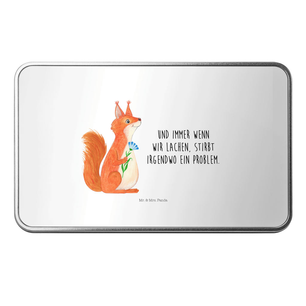 Metalldose rechteckig Eichhörnchen Blume Blechdose, Metalldose, Blechbox, Container, Keksdose, Vorratsdose, Vorratsbox, Döschen, Versperbox, Vesperdose, Aufbewahrungsdose, Aufbewahrungsbox, Aluminiumdose, Dose, Tiermotive, Gute Laune, lustige Sprüche, Tiere, Eichhörnchen, Eichhorn, Spruch positiv, Lachen, Spaß, Motivation Sprüche, Motivation Bilder, glücklich Spruch, Spruch Deko
