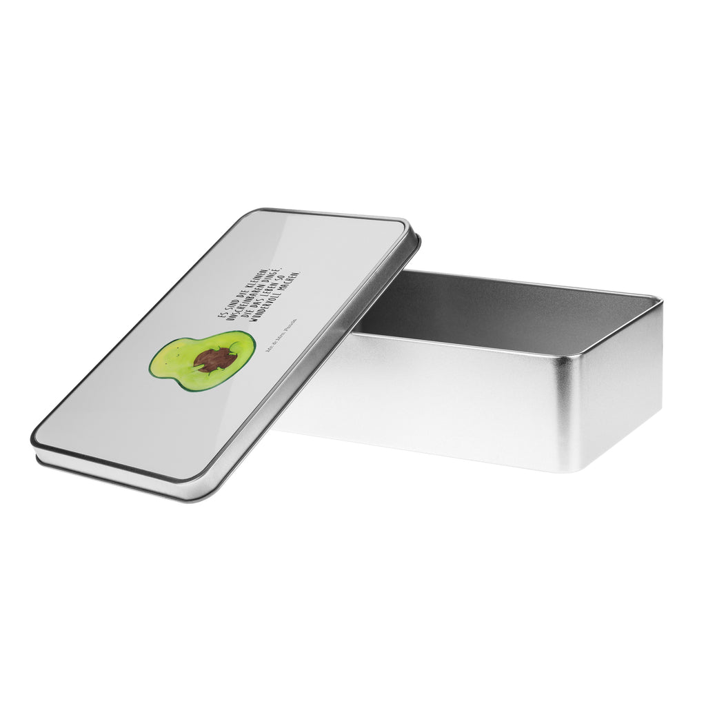Metalldose rechteckig Avocado mit Kern Blechdose, Metalldose, Blechbox, Container, Keksdose, Vorratsdose, Vorratsbox, Döschen, Versperbox, Vesperdose, Aufbewahrungsdose, Aufbewahrungsbox, Aluminiumdose, Dose, Avocado, Veggie, Vegan, Gesund, Avokado, Avocadokern, Kern, Pflanze, Spruch Leben