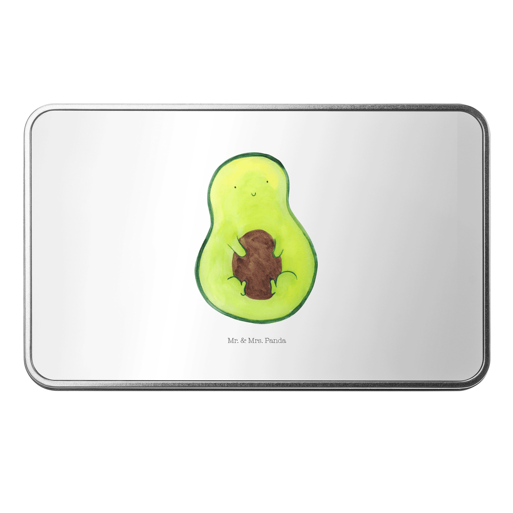 Metalldose rechteckig Avocado mit Kern Blechdose, Metalldose, Blechbox, Container, Keksdose, Vorratsdose, Vorratsbox, Döschen, Versperbox, Vesperdose, Aufbewahrungsdose, Aufbewahrungsbox, Aluminiumdose, Dose, Avocado, Veggie, Vegan, Gesund, Avokado, Avocadokern, Kern, Pflanze, Spruch Leben