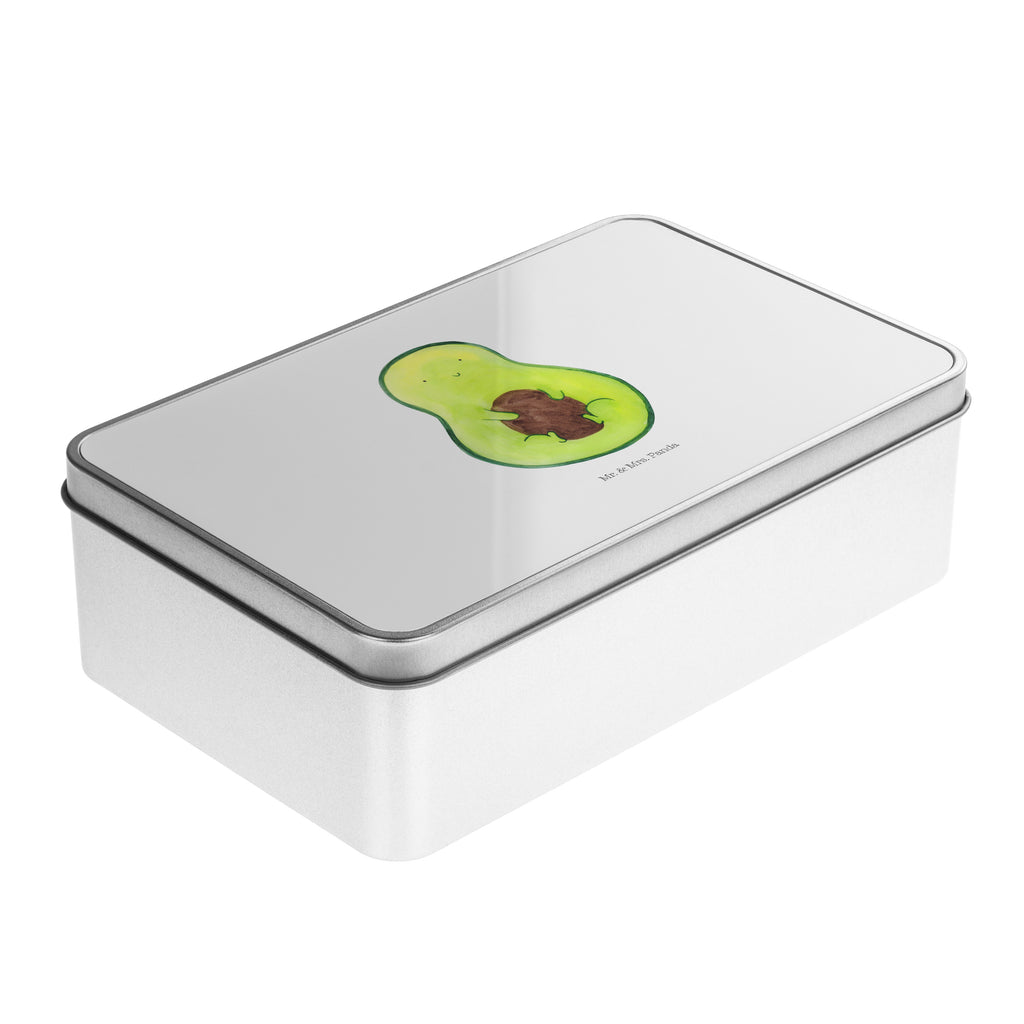 Metalldose rechteckig Avocado mit Kern Blechdose, Metalldose, Blechbox, Container, Keksdose, Vorratsdose, Vorratsbox, Döschen, Versperbox, Vesperdose, Aufbewahrungsdose, Aufbewahrungsbox, Aluminiumdose, Dose, Avocado, Veggie, Vegan, Gesund, Avokado, Avocadokern, Kern, Pflanze, Spruch Leben