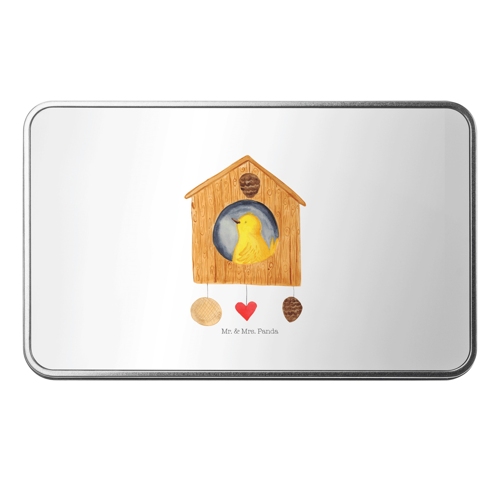 Metalldose rechteckig Vogelhaus sweet Home Blechdose, Metalldose, Blechbox, Container, Keksdose, Vorratsdose, Vorratsbox, Döschen, Versperbox, Vesperdose, Aufbewahrungsdose, Aufbewahrungsbox, Aluminiumdose, Dose, Tiermotive, Gute Laune, lustige Sprüche, Tiere, Vogelhaus, Vogel, Home sweet Home, Einzug, Umzug, Geschenk, Einzugsgeschenk, Hausbau, Haus
