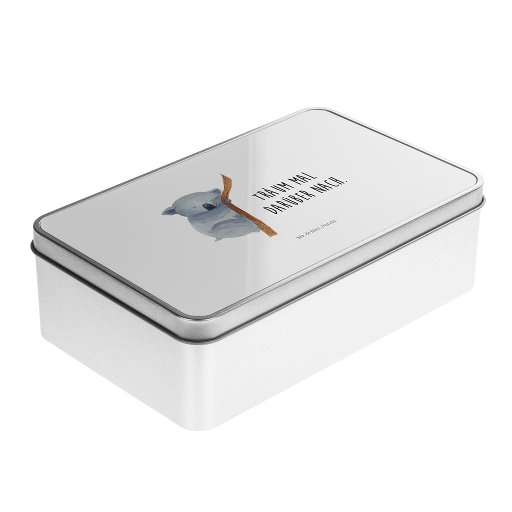 Metalldose rechteckig Koalabär Blechdose, Metalldose, Blechbox, Container, Keksdose, Vorratsdose, Vorratsbox, Döschen, Versperbox, Vesperdose, Aufbewahrungsdose, Aufbewahrungsbox, Aluminiumdose, Dose, Tiermotive, Gute Laune, lustige Sprüche, Tiere, Koala, träumen, Traum, schlafen, Schlafzimmer, Traumland, Bär, Koalabär