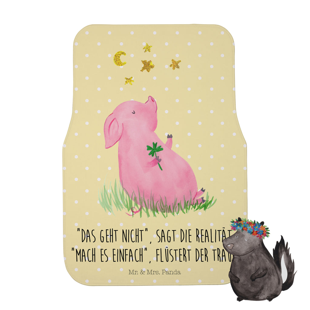 Fahrer Autofußmatte Glücksschwein Autofußmatten, Fußmatte Auto, Fahrer, Schmutzmatte Auto, Tiermotive, Gute Laune, lustige Sprüche, Tiere, Glücksschwein. Glück, Schwein, Schweinchen, Sterne, Sernchen, Ziele, Träume, Motivation, Glücksbringer