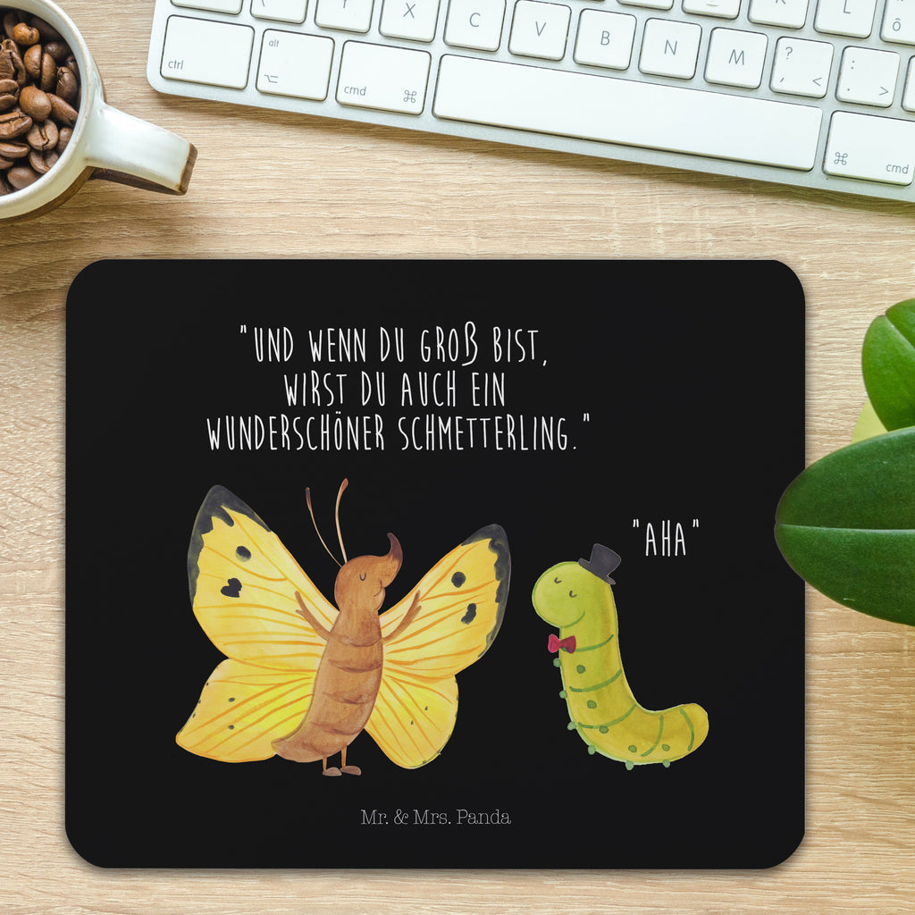 Mauspad Raupe & Schmetterling Mousepad, Computer zubehör, Büroausstattung, PC Zubehör, Arbeitszimmer, Mauspad, Einzigartiges Mauspad, Designer Mauspad, Tiermotive, Gute Laune, lustige Sprüche, Tiere, Raupe, Schmetterling, Zitronenfalter, Entwicklung, Erwachsen werden, Kokon, Hut, Hütchen, Schönheit, Aufwachsen