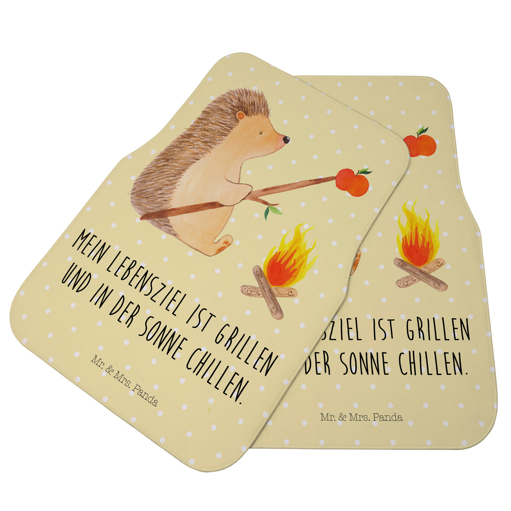 Fahrer Autofußmatte Igel grillt Autofußmatten, Fußmatte Auto, Fahrer, Schmutzmatte Auto, Tiermotive, Gute Laune, lustige Sprüche, Tiere, Igel, Grillen, Ziele, Motivation, arbeitslos, Sinn des Lebens, Spruch