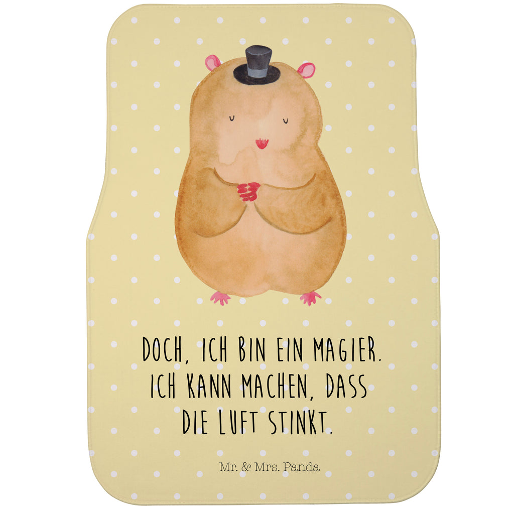Fahrer Autofußmatte Hamster mit Hut Autofußmatten, Fußmatte Auto, Fahrer, Schmutzmatte Auto, Tiermotive, Gute Laune, lustige Sprüche, Tiere, Hamster, Hut, Magier, Zylinder, Zwerghamster, Zauberer, Houdini