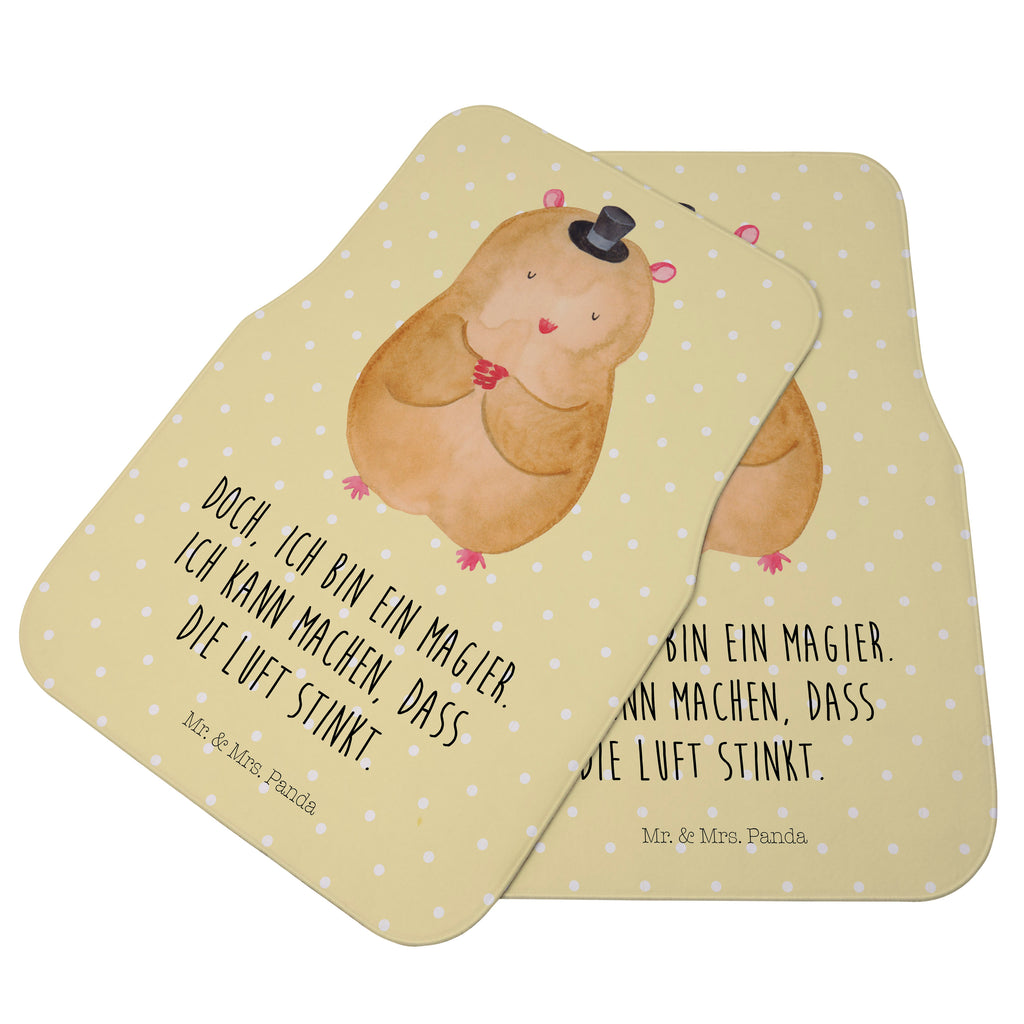 Fahrer Autofußmatte Hamster mit Hut Autofußmatten, Fußmatte Auto, Fahrer, Schmutzmatte Auto, Tiermotive, Gute Laune, lustige Sprüche, Tiere, Hamster, Hut, Magier, Zylinder, Zwerghamster, Zauberer, Houdini