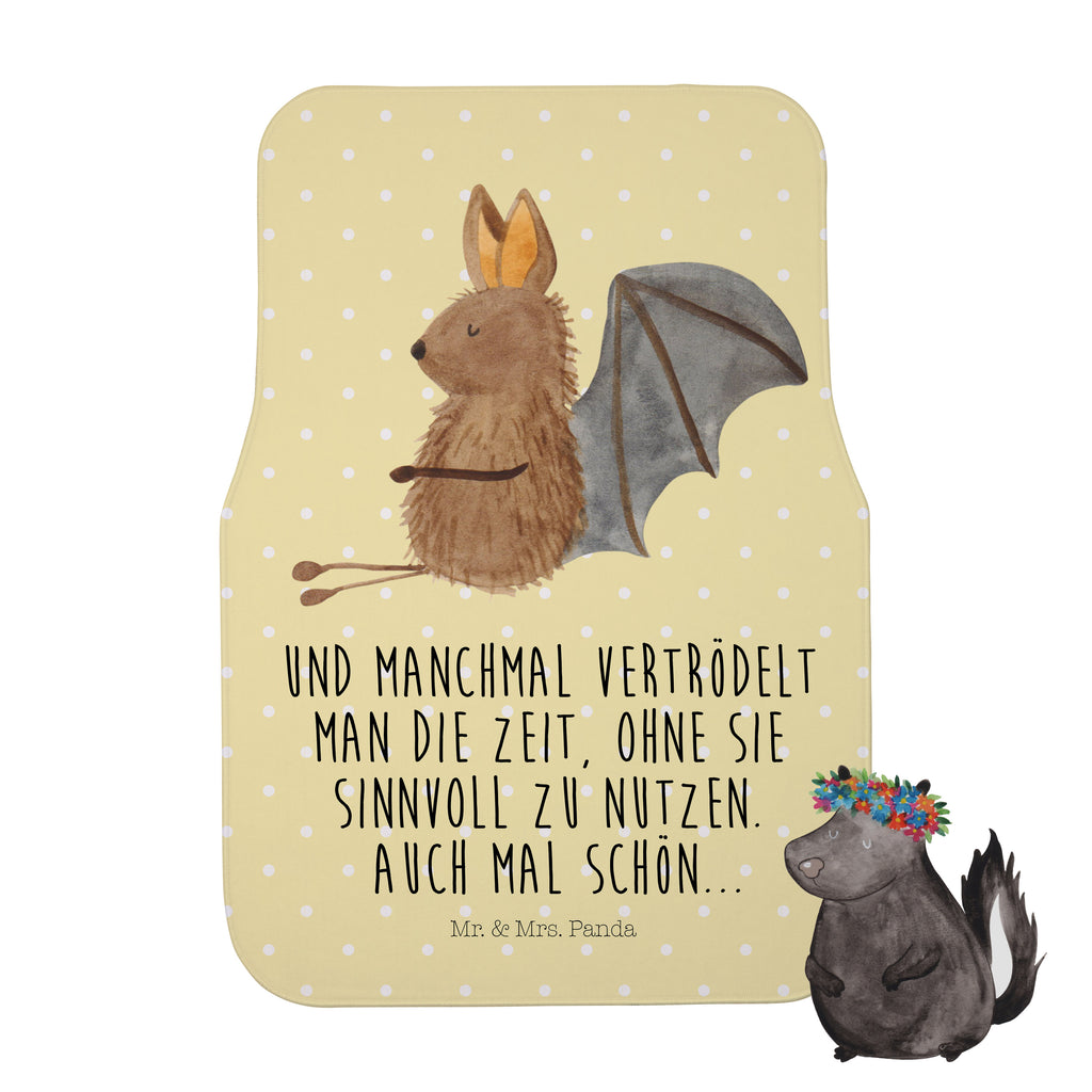 Fahrer Autofußmatte Fledermaus sitzend Autofußmatten, Fußmatte Auto, Fahrer, Schmutzmatte Auto, Tiermotive, Gute Laune, lustige Sprüche, Tiere, Fledermaus, Fledermäuse, Motivation, entspannen