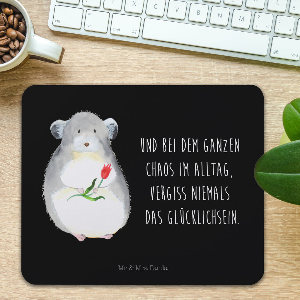 Mauspad Chinchilla mit Blume Mousepad, Computer zubehör, Büroausstattung, PC Zubehör, Arbeitszimmer, Mauspad, Einzigartiges Mauspad, Designer Mauspad, Tiermotive, Gute Laune, lustige Sprüche, Tiere, Chinchilla, Chinchillas, Liebeskummer, Kummer, Depressionen, traurig sein, Chaos, Glücklichsein, Büro, Büroalltag