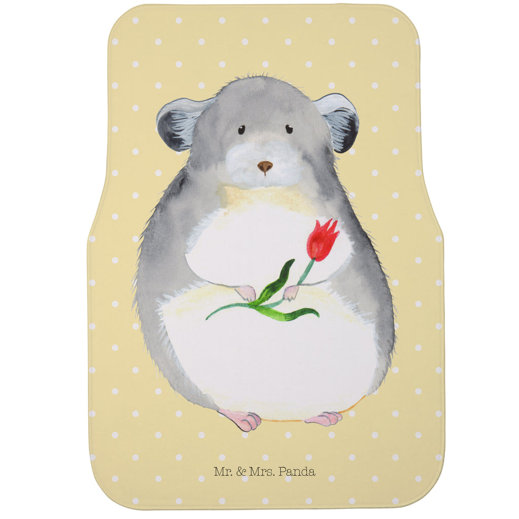Fahrer Autofußmatte Chinchilla mit Blume Autofußmatten, Fußmatte Auto, Fahrer, Schmutzmatte Auto, Tiermotive, Gute Laune, lustige Sprüche, Tiere, Chinchilla, Chinchillas, Liebeskummer, Kummer, Depressionen, traurig sein, Chaos, Glücklichsein, Büro, Büroalltag