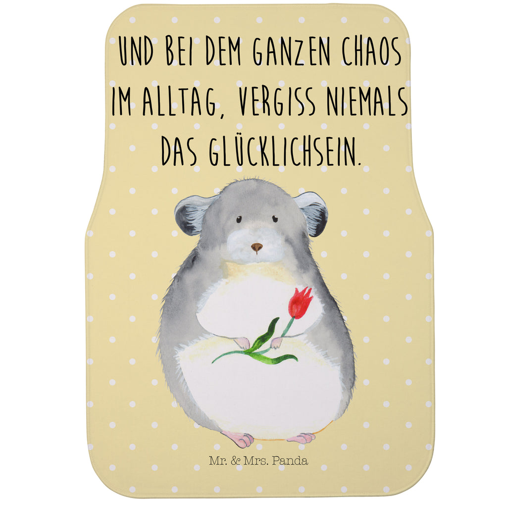 Fahrer Autofußmatte Chinchilla mit Blume Autofußmatten, Fußmatte Auto, Fahrer, Schmutzmatte Auto, Tiermotive, Gute Laune, lustige Sprüche, Tiere, Chinchilla, Chinchillas, Liebeskummer, Kummer, Depressionen, traurig sein, Chaos, Glücklichsein, Büro, Büroalltag