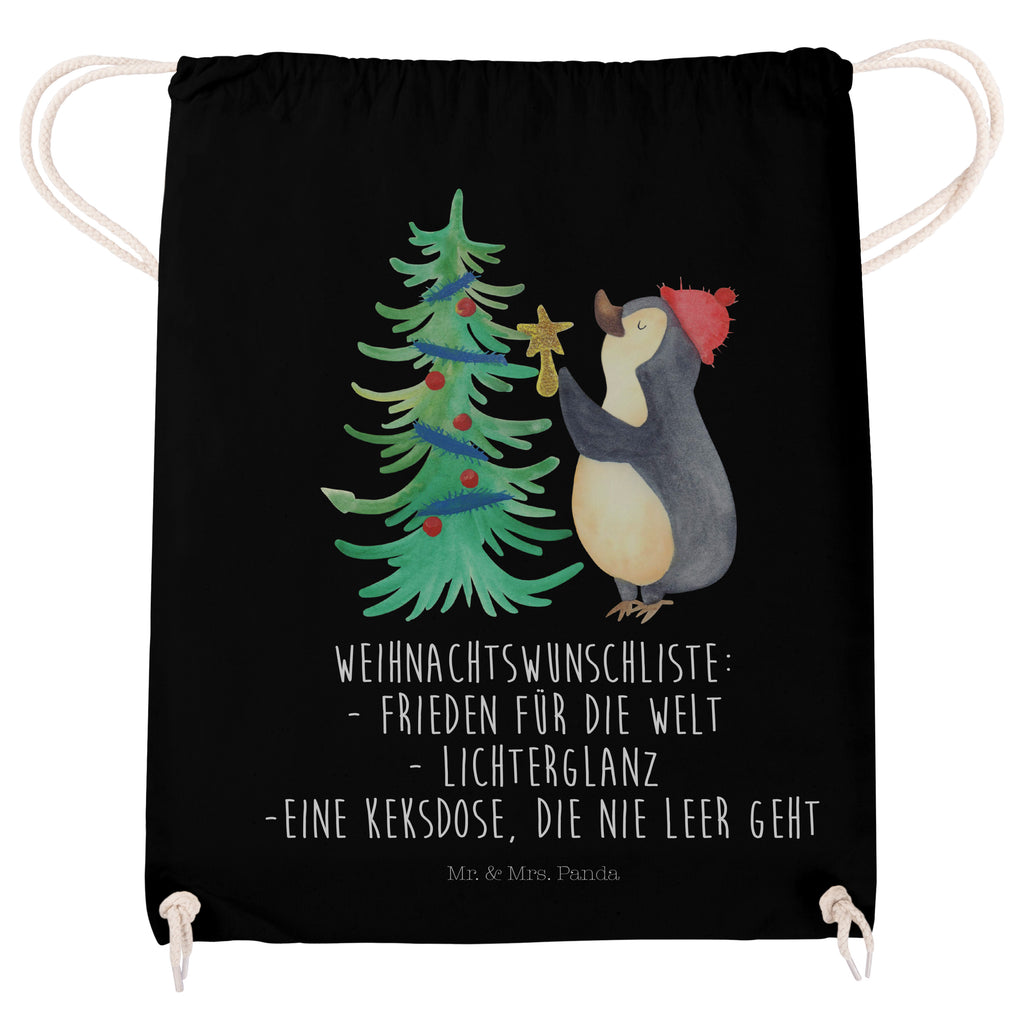 Sportbeutel Pinguin Weihnachtsbaum Turnbeutel, Beutel, Sporttasche, Tasche, Stoffbeutel, Winter, Weihnachten, Weihnachtsdeko, Nikolaus, Advent, Heiligabend, Wintermotiv, Pinguin