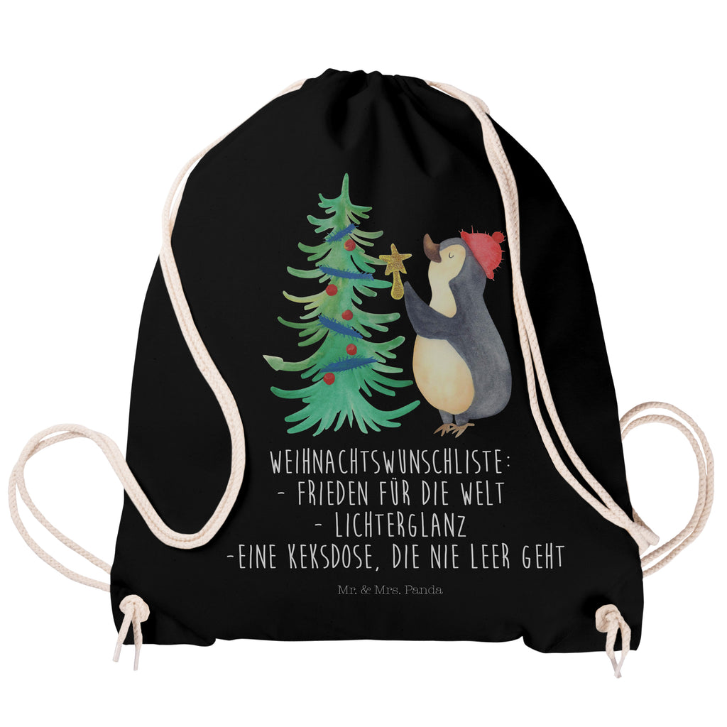 Sportbeutel Pinguin Weihnachtsbaum Turnbeutel, Beutel, Sporttasche, Tasche, Stoffbeutel, Winter, Weihnachten, Weihnachtsdeko, Nikolaus, Advent, Heiligabend, Wintermotiv, Pinguin