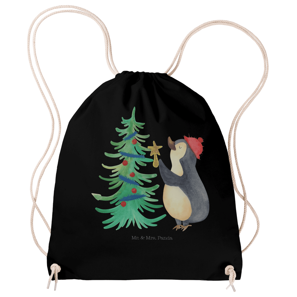 Sportbeutel Pinguin Weihnachtsbaum Turnbeutel, Beutel, Sporttasche, Tasche, Stoffbeutel, Winter, Weihnachten, Weihnachtsdeko, Nikolaus, Advent, Heiligabend, Wintermotiv, Pinguin