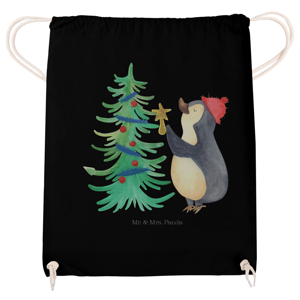 Sportbeutel Pinguin Weihnachtsbaum Turnbeutel, Beutel, Sporttasche, Tasche, Stoffbeutel, Winter, Weihnachten, Weihnachtsdeko, Nikolaus, Advent, Heiligabend, Wintermotiv, Pinguin
