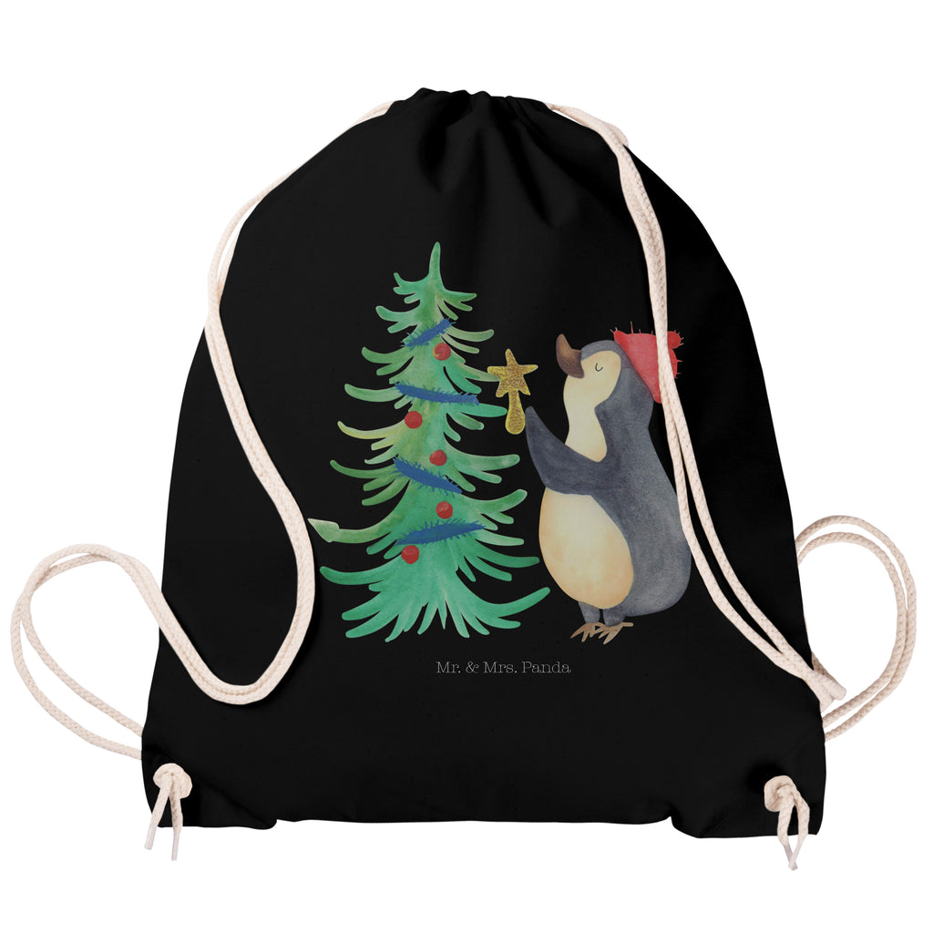 Sportbeutel Pinguin Weihnachtsbaum Turnbeutel, Beutel, Sporttasche, Tasche, Stoffbeutel, Winter, Weihnachten, Weihnachtsdeko, Nikolaus, Advent, Heiligabend, Wintermotiv, Pinguin
