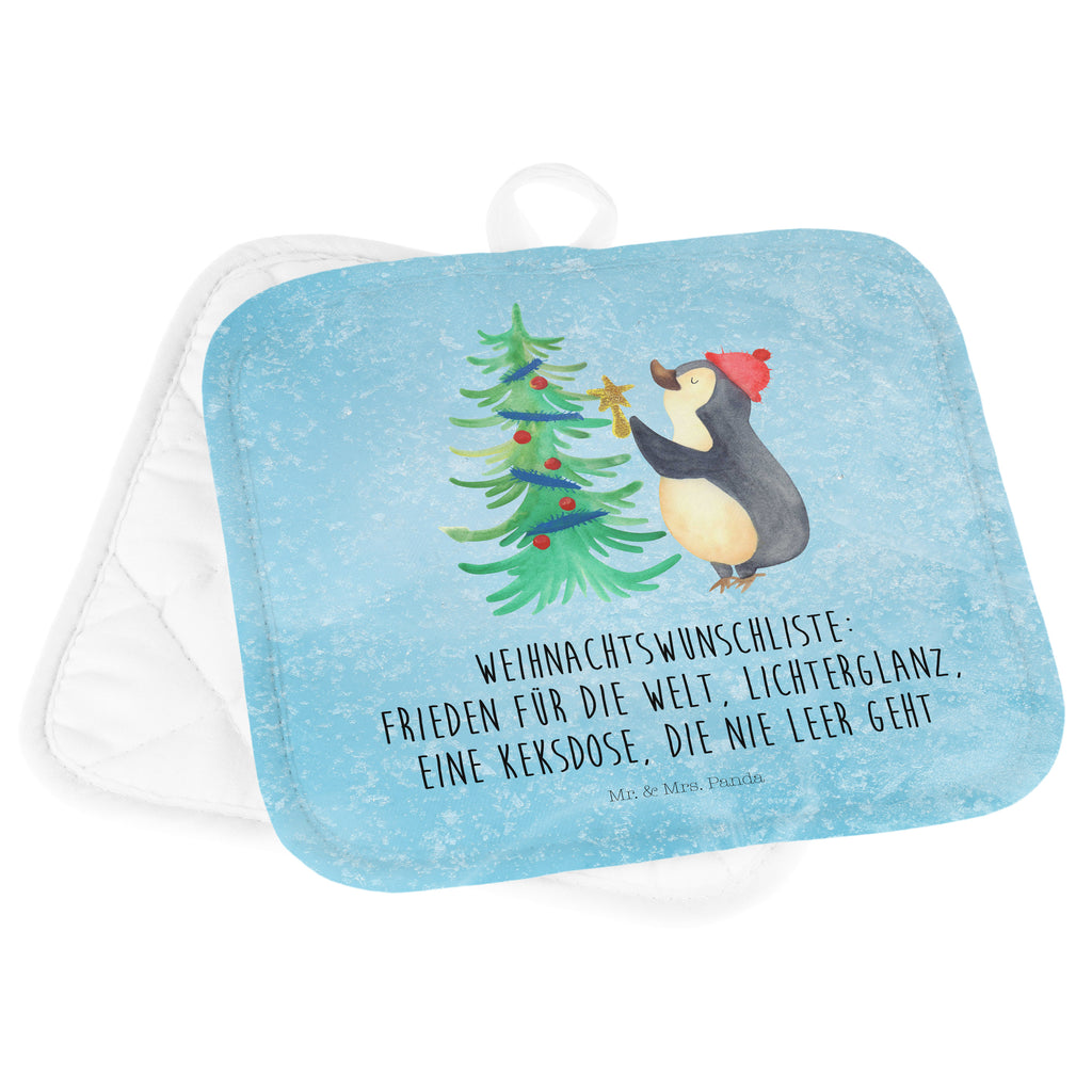 2er Set Topflappen  Pinguin Weihnachtsbaum Topflappen, Topfuntersetzer, Ofenhandschuh, Topflappen Set, Topflappen lustig, Topflappen mit Spruch, Winter, Weihnachten, Weihnachtsdeko, Nikolaus, Advent, Heiligabend, Wintermotiv, Pinguin