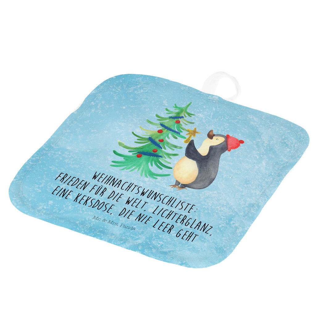 2er Set Topflappen  Pinguin Weihnachtsbaum Topflappen, Topfuntersetzer, Ofenhandschuh, Topflappen Set, Topflappen lustig, Topflappen mit Spruch, Winter, Weihnachten, Weihnachtsdeko, Nikolaus, Advent, Heiligabend, Wintermotiv, Pinguin