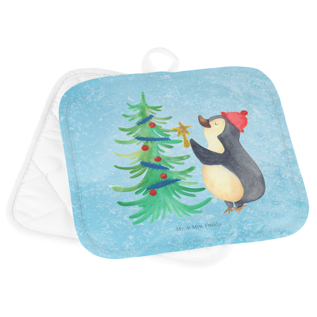 2er Set Topflappen  Pinguin Weihnachtsbaum Topflappen, Topfuntersetzer, Ofenhandschuh, Topflappen Set, Topflappen lustig, Topflappen mit Spruch, Winter, Weihnachten, Weihnachtsdeko, Nikolaus, Advent, Heiligabend, Wintermotiv, Pinguin