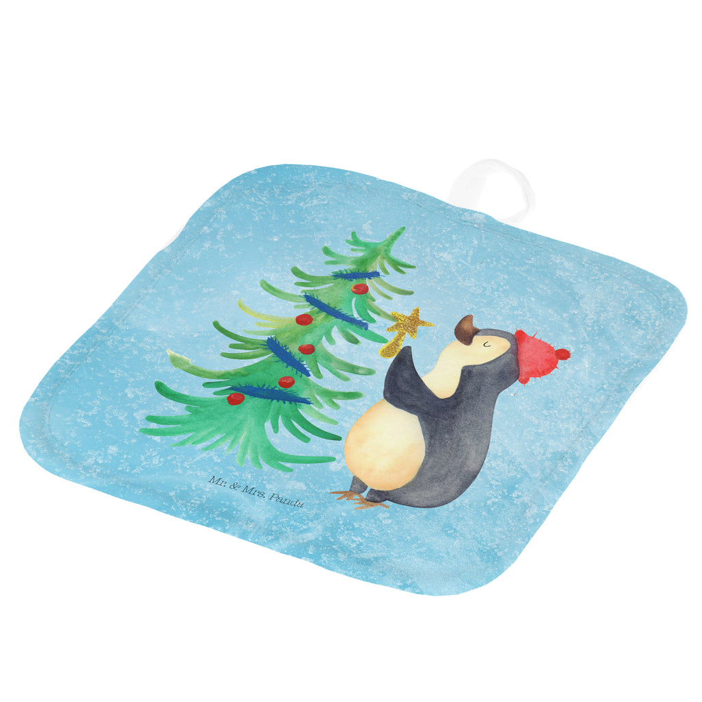 2er Set Topflappen  Pinguin Weihnachtsbaum Topflappen, Topfuntersetzer, Ofenhandschuh, Topflappen Set, Topflappen lustig, Topflappen mit Spruch, Winter, Weihnachten, Weihnachtsdeko, Nikolaus, Advent, Heiligabend, Wintermotiv, Pinguin