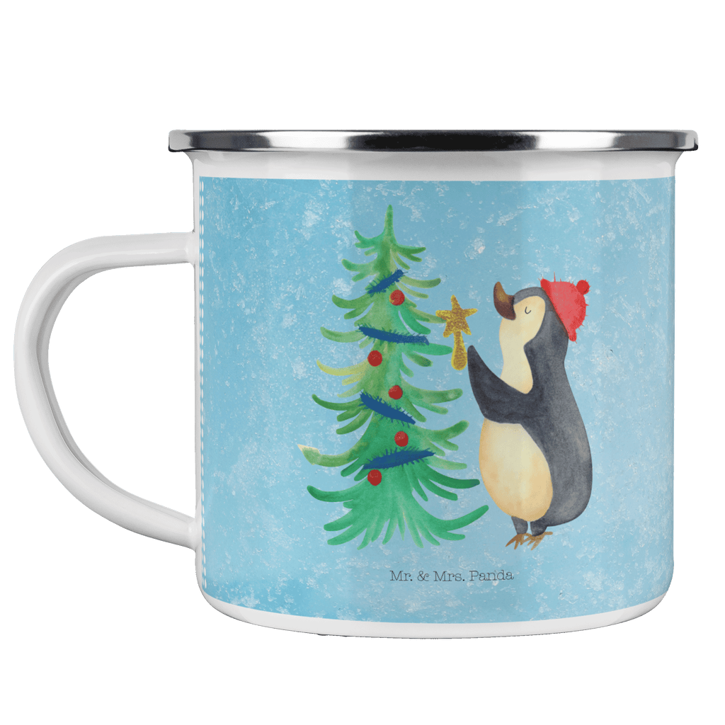 Camping Emaille Tasse Pinguin Weihnachtsbaum Campingtasse, Trinkbecher, Metalltasse, Outdoor Tasse, Emaille Trinkbecher, Blechtasse Outdoor, Emaille Campingbecher, Edelstahl Trinkbecher, Metalltasse für Camping, Kaffee Blechtasse, Camping Tasse Metall, Winter, Weihnachten, Weihnachtsdeko, Nikolaus, Advent, Heiligabend, Wintermotiv, Pinguin