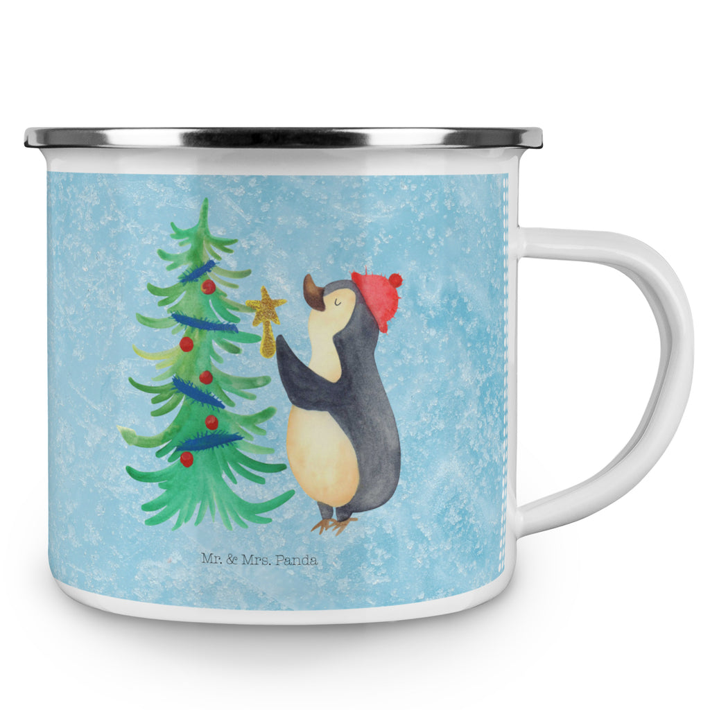 Camping Emaille Tasse Pinguin Weihnachtsbaum Campingtasse, Trinkbecher, Metalltasse, Outdoor Tasse, Emaille Trinkbecher, Blechtasse Outdoor, Emaille Campingbecher, Edelstahl Trinkbecher, Metalltasse für Camping, Kaffee Blechtasse, Camping Tasse Metall, Winter, Weihnachten, Weihnachtsdeko, Nikolaus, Advent, Heiligabend, Wintermotiv, Pinguin