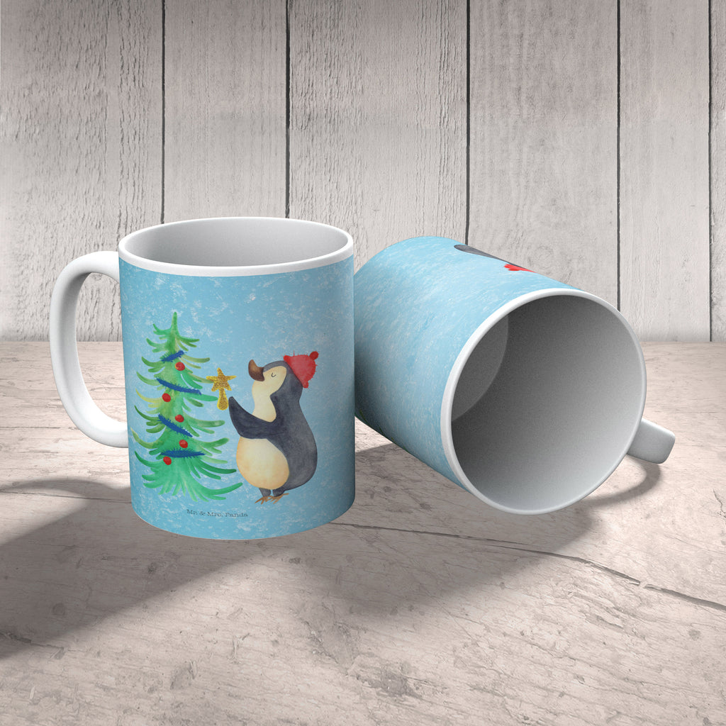 Kindertasse Pinguin Weihnachtsbaum Kunststoff Tasse, Kindergarten, Tasse, Trinkbecher, Camping Becher, Kaffeetasse, Kunststoffbecher, Kindergartenbecher, Outdoorgeschirr, Kunststoffgeschirr, Reisebecher, Reisetasse, Kinderbecher, Winter, Weihnachten, Weihnachtsdeko, Nikolaus, Advent, Heiligabend, Wintermotiv, Pinguin