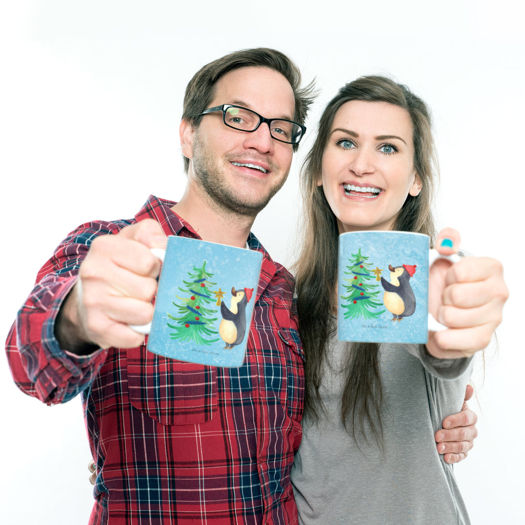Kindertasse Pinguin Weihnachtsbaum Kunststoff Tasse, Kindergarten, Tasse, Trinkbecher, Camping Becher, Kaffeetasse, Kunststoffbecher, Kindergartenbecher, Outdoorgeschirr, Kunststoffgeschirr, Reisebecher, Reisetasse, Kinderbecher, Winter, Weihnachten, Weihnachtsdeko, Nikolaus, Advent, Heiligabend, Wintermotiv, Pinguin