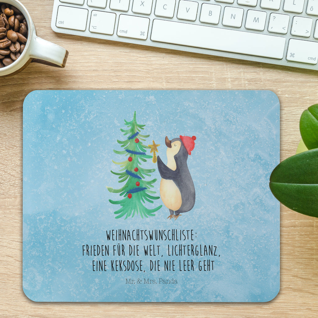 Mauspad Pinguin Weihnachtsbaum Mousepad, Computer zubehör, Büroausstattung, PC Zubehör, Arbeitszimmer, Mauspad, Einzigartiges Mauspad, Designer Mauspad, Winter, Weihnachten, Weihnachtsdeko, Nikolaus, Advent, Heiligabend, Wintermotiv, Pinguin