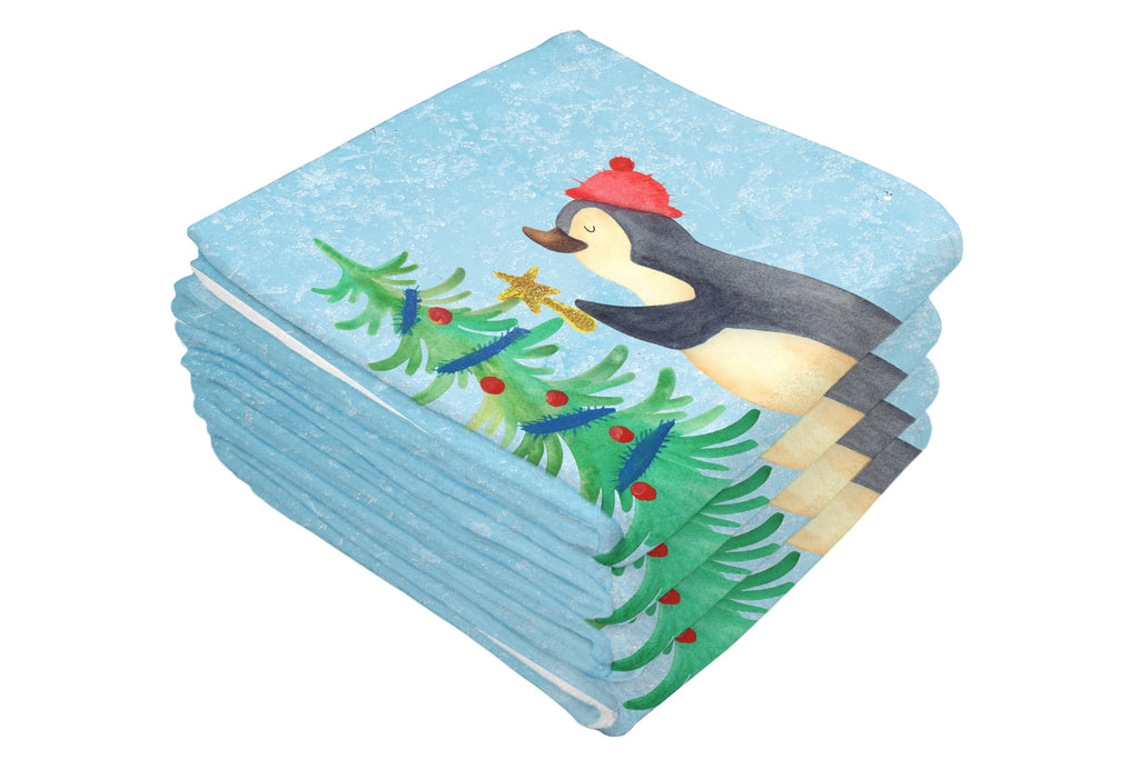 Gäste Handtuch Pinguin Weihnachtsbaum Gästetuch, Reisehandtuch, Sport Handtuch, Frottier, Kinder Handtuch, Winter, Weihnachten, Weihnachtsdeko, Nikolaus, Advent, Heiligabend, Wintermotiv, Pinguin