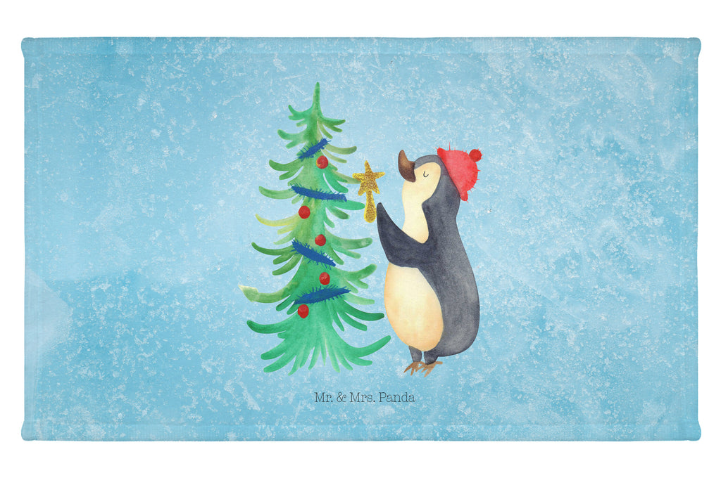 Gäste Handtuch Pinguin Weihnachtsbaum Gästetuch, Reisehandtuch, Sport Handtuch, Frottier, Kinder Handtuch, Winter, Weihnachten, Weihnachtsdeko, Nikolaus, Advent, Heiligabend, Wintermotiv, Pinguin