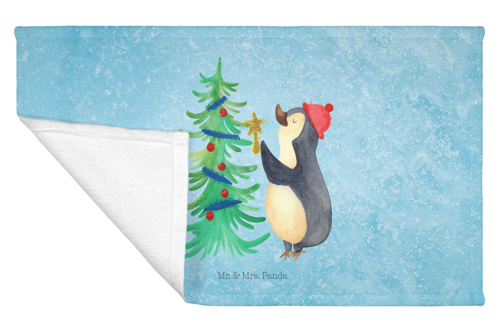 Gäste Handtuch Pinguin Weihnachtsbaum Gästetuch, Reisehandtuch, Sport Handtuch, Frottier, Kinder Handtuch, Winter, Weihnachten, Weihnachtsdeko, Nikolaus, Advent, Heiligabend, Wintermotiv, Pinguin