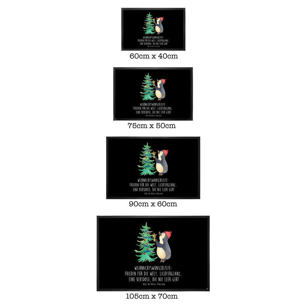 Fußmatte Pinguin Weihnachtsbaum Pinguin, Weihnachten, Winter Türvorleger, Schmutzmatte, Fußabtreter, Matte, Schmutzfänger, Fußabstreifer, Schmutzfangmatte, Türmatte, Motivfußmatte,  Haustürmatte, Vorleger  Winter, Weihnachten, Weihnachtsdeko, Nikolaus, Advent, Heiligabend, Wintermotiv