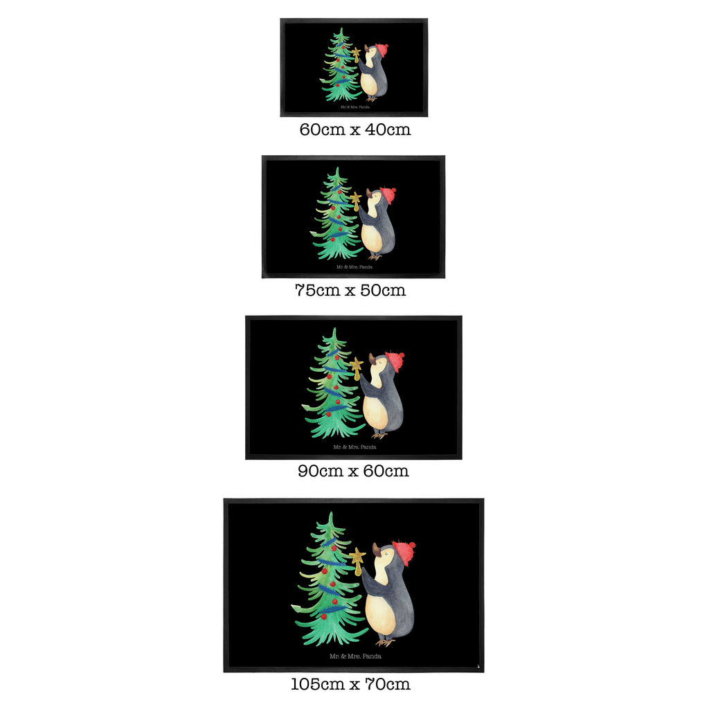 Fußmatte Pinguin Weihnachtsbaum Pinguin, Weihnachten, Winter Türvorleger, Schmutzmatte, Fußabtreter, Matte, Schmutzfänger, Fußabstreifer, Schmutzfangmatte, Türmatte, Motivfußmatte,  Haustürmatte, Vorleger  Winter, Weihnachten, Weihnachtsdeko, Nikolaus, Advent, Heiligabend, Wintermotiv