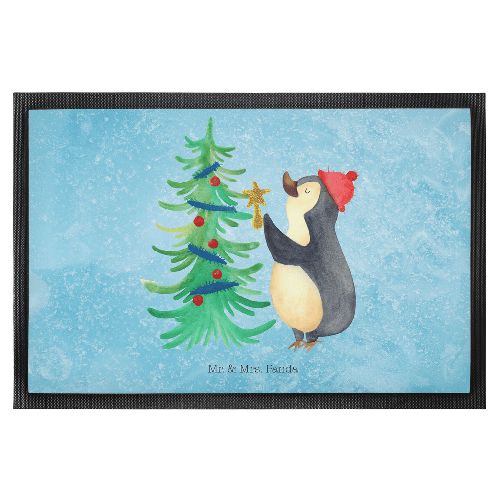 Fußmatte Pinguin Weihnachtsbaum Pinguin, Weihnachten, Winter Türvorleger, Schmutzmatte, Fußabtreter, Matte, Schmutzfänger, Fußabstreifer, Schmutzfangmatte, Türmatte, Motivfußmatte,  Haustürmatte, Vorleger  Winter, Weihnachten, Weihnachtsdeko, Nikolaus, Advent, Heiligabend, Wintermotiv