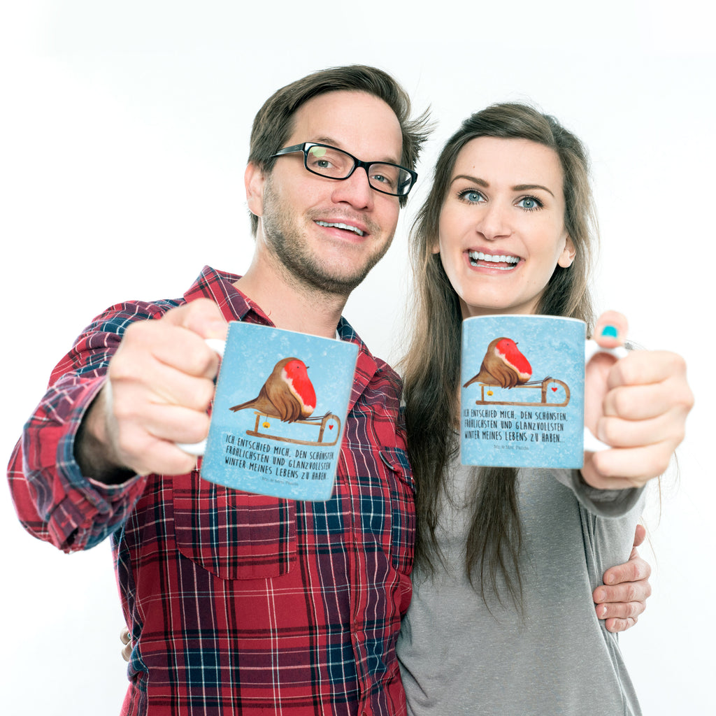Kindertasse Rotkehlchen Schlitten Kunststoff Tasse, Kindergarten, Tasse, Trinkbecher, Camping Becher, Kaffeetasse, Kunststoffbecher, Kindergartenbecher, Outdoorgeschirr, Kunststoffgeschirr, Reisebecher, Reisetasse, Kinderbecher, Winter, Weihnachten, Weihnachtsdeko, Nikolaus, Advent, Heiligabend, Wintermotiv, Schlitten, Vogel