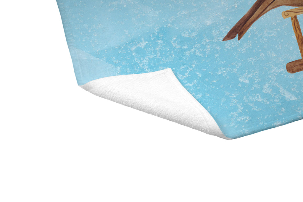 50 x 100 Handtuch Rotkehlchen Schlitten Handtuch, Badehandtuch, Badezimmer, Handtücher, groß, Kinder, Baby, Winter, Weihnachten, Weihnachtsdeko, Nikolaus, Advent, Heiligabend, Wintermotiv, Schlitten, Vogel