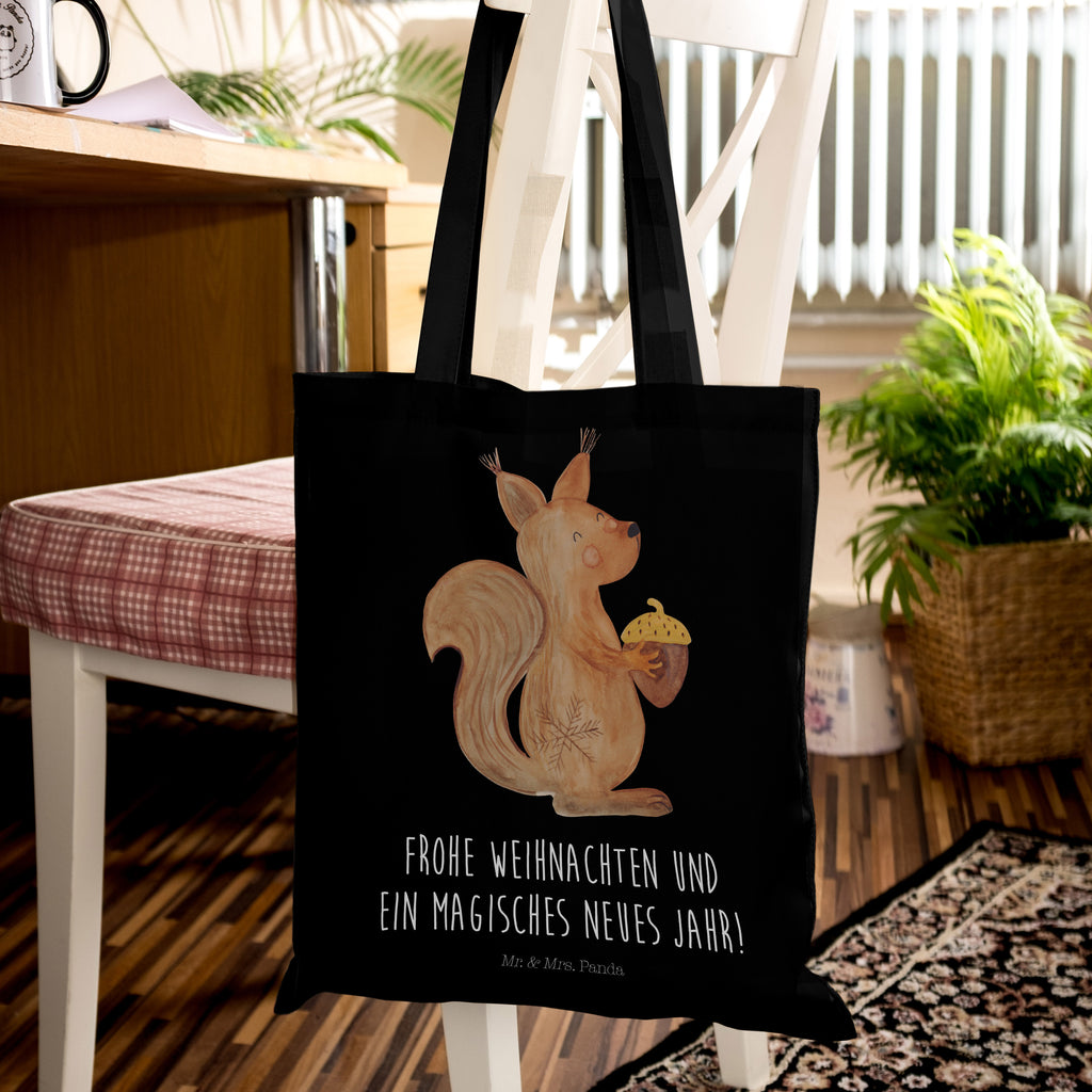 Tragetasche Eichhörnchen Weihnachtszeit Beuteltasche, Beutel, Einkaufstasche, Jutebeutel, Stoffbeutel, Winter, Weihnachten, Weihnachtsdeko, Nikolaus, Advent, Heiligabend, Wintermotiv, Frohe Weihnachten, Frohes neues Jahr, Guten Rutsch, Weihnachtsmotiv, Weihnachtsgruß, Neujahr, Vogel