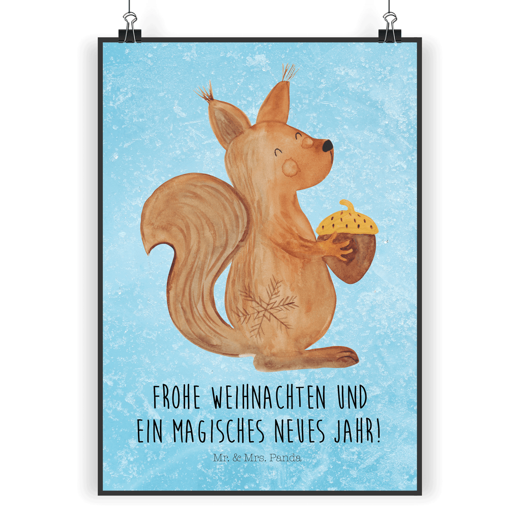 Poster Eichhörnchen Weihnachtszeit Poster, Wandposter, Bild, Wanddeko, Küchenposter, Kinderposter, Wanddeko Bild, Raumdekoration, Wanddekoration, Handgemaltes Poster, Mr. & Mrs. Panda Poster, Designposter, Kunstdruck, Posterdruck, Winter, Weihnachten, Weihnachtsdeko, Nikolaus, Advent, Heiligabend, Wintermotiv, Frohe Weihnachten, Frohes neues Jahr, Guten Rutsch, Weihnachtsmotiv, Weihnachtsgruß, Neujahr, Vogel