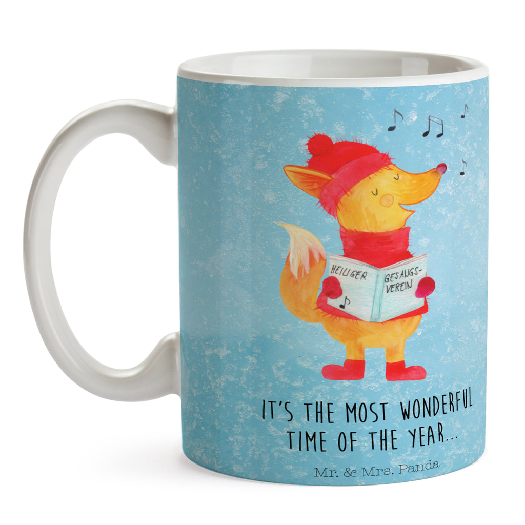 Tasse Fuchs Sänger Fuchs, Füchse, Weihnachten, Heiligabend, Winter, Sänger, Geschenk Sänger, Singen, Weihnachtslieder Becher, Kaffeetasse, Kaffeebecher, Tee, Frühstück, Büro  Winter, Weihnachten, Weihnachtsdeko, Nikolaus, Advent, Heiligabend, Wintermotiv