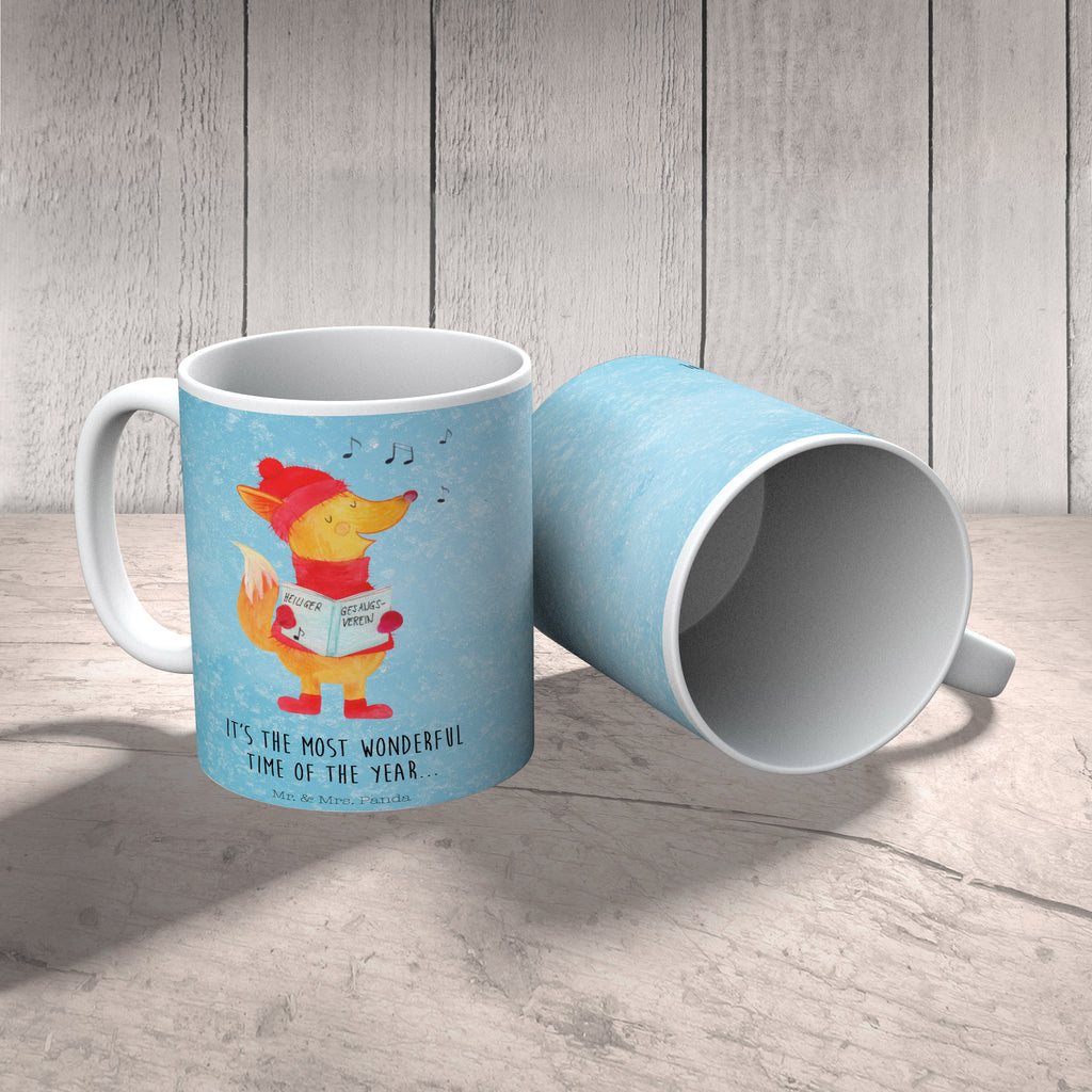 Tasse Fuchs Sänger Fuchs, Füchse, Weihnachten, Heiligabend, Winter, Sänger, Geschenk Sänger, Singen, Weihnachtslieder Becher, Kaffeetasse, Kaffeebecher, Tee, Frühstück, Büro  Winter, Weihnachten, Weihnachtsdeko, Nikolaus, Advent, Heiligabend, Wintermotiv