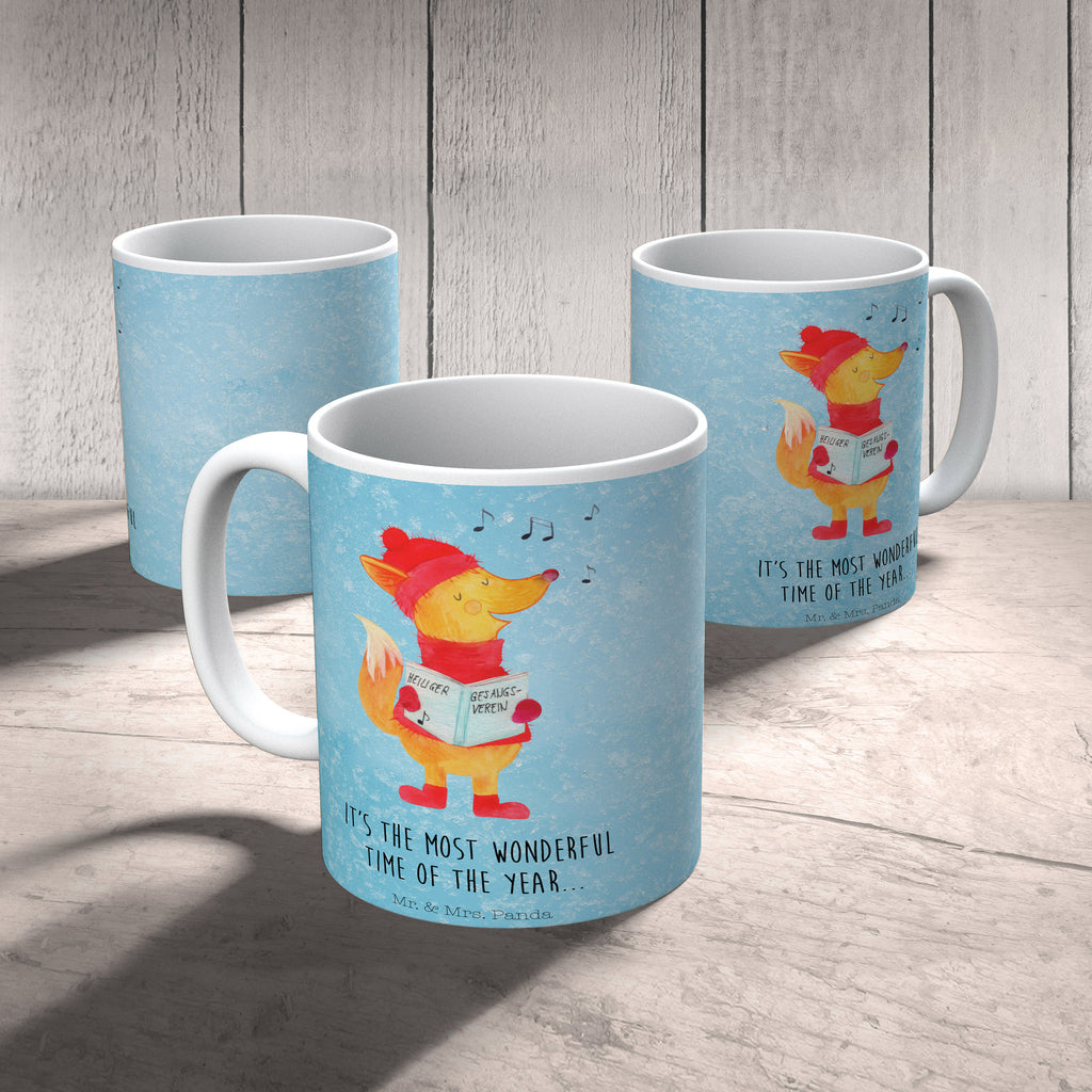 Tasse Fuchs Sänger Fuchs, Füchse, Weihnachten, Heiligabend, Winter, Sänger, Geschenk Sänger, Singen, Weihnachtslieder Becher, Kaffeetasse, Kaffeebecher, Tee, Frühstück, Büro  Winter, Weihnachten, Weihnachtsdeko, Nikolaus, Advent, Heiligabend, Wintermotiv