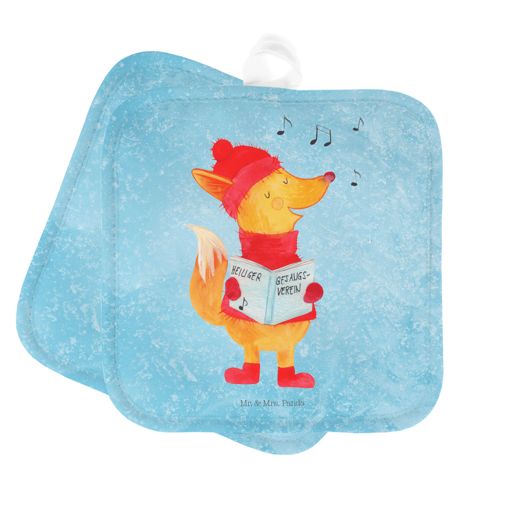 2er Set Topflappen  Fuchs Sänger Topflappen, Topfuntersetzer, Ofenhandschuh, Topflappen Set, Topflappen lustig, Topflappen mit Spruch, Winter, Weihnachten, Weihnachtsdeko, Nikolaus, Advent, Heiligabend, Wintermotiv, Fuchs, Füchse, Sänger, Geschenk Sänger, Singen, Weihnachtslieder